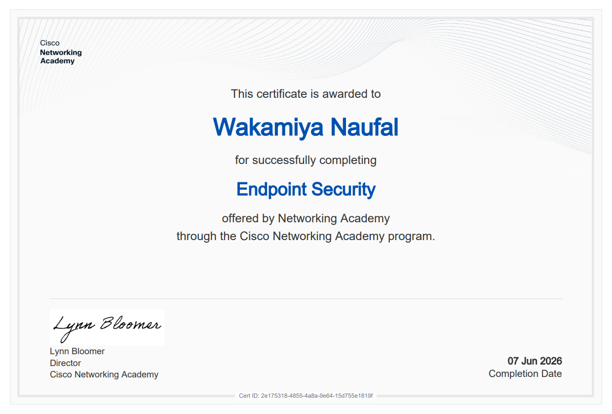 EndPoint Security Certificate