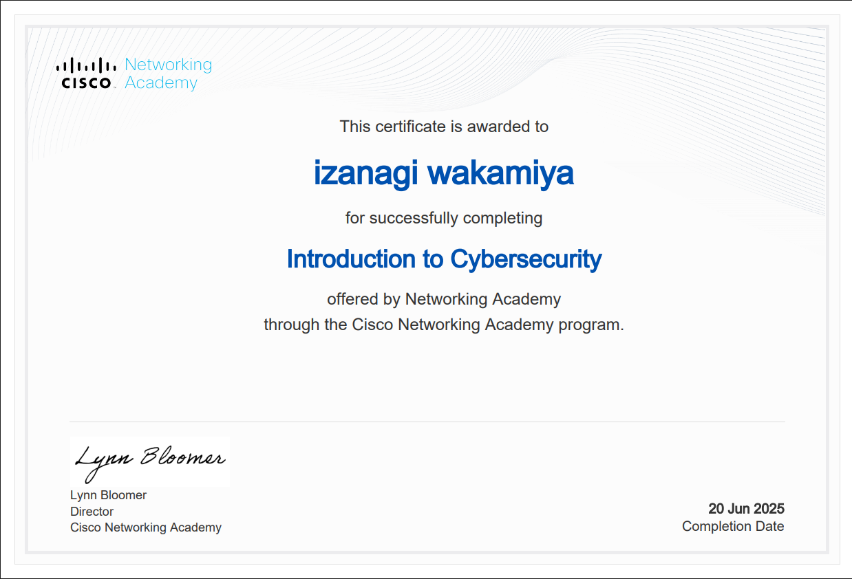 Intro To Cysec Certificate